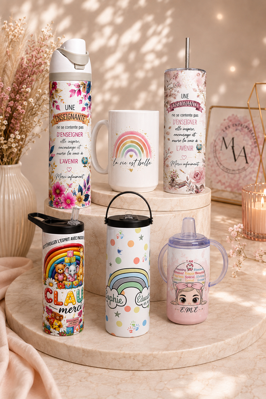 Gourdes et tasses personnalisées