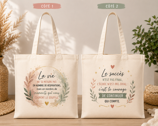 Sac coton personnalisé 2 côtés